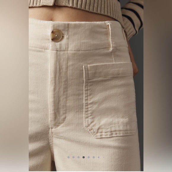 NWT Anthropologie Maeve The Colette cropped Wide-Leg corduroy pants - Picture 6 of 14